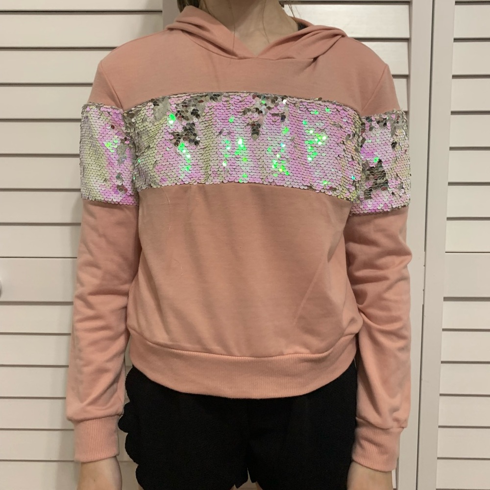 Pink Beautees Sequin Flip Hoodie